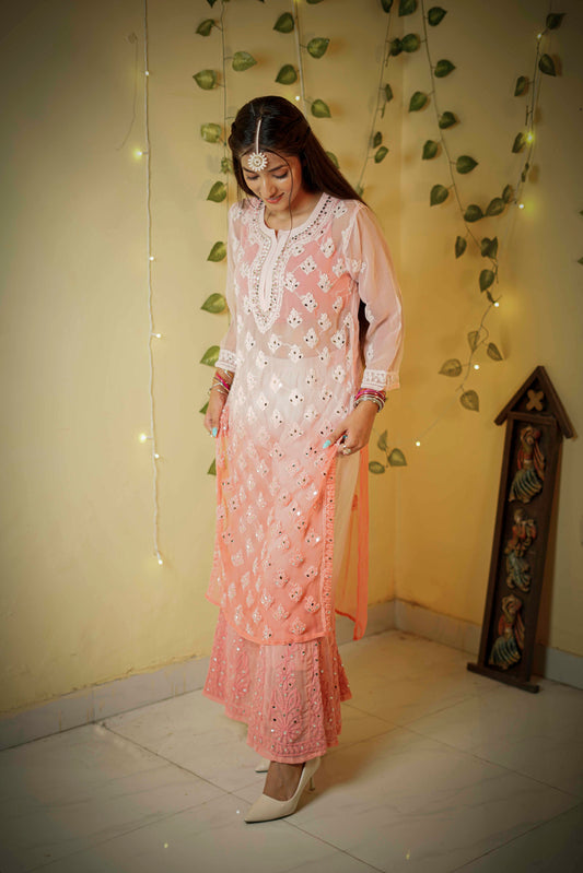 SHEESHA LUCKHNAVI CHIKANKARI SUIT SET