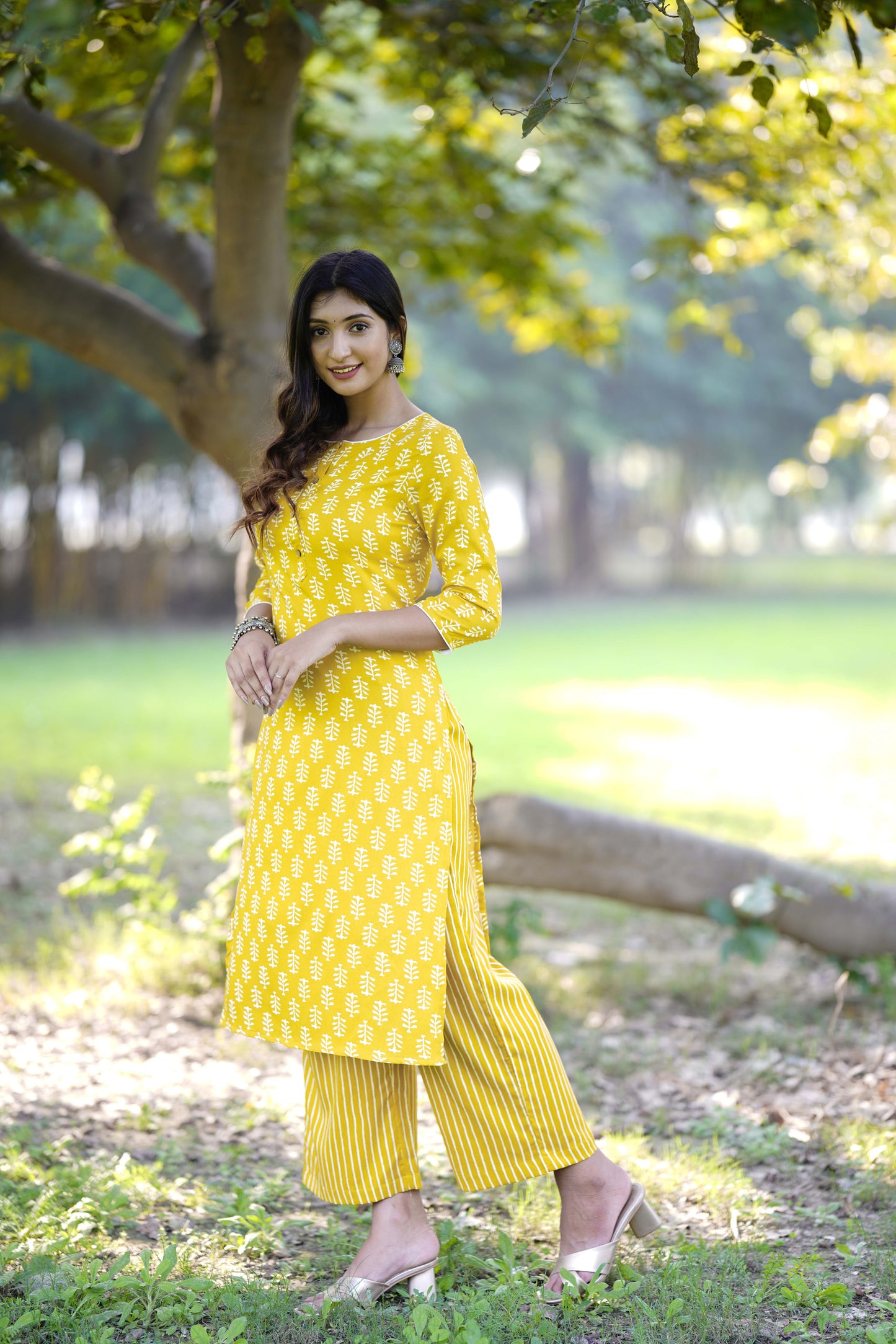 Printed Varnari Elite Yellow/Pink Combo