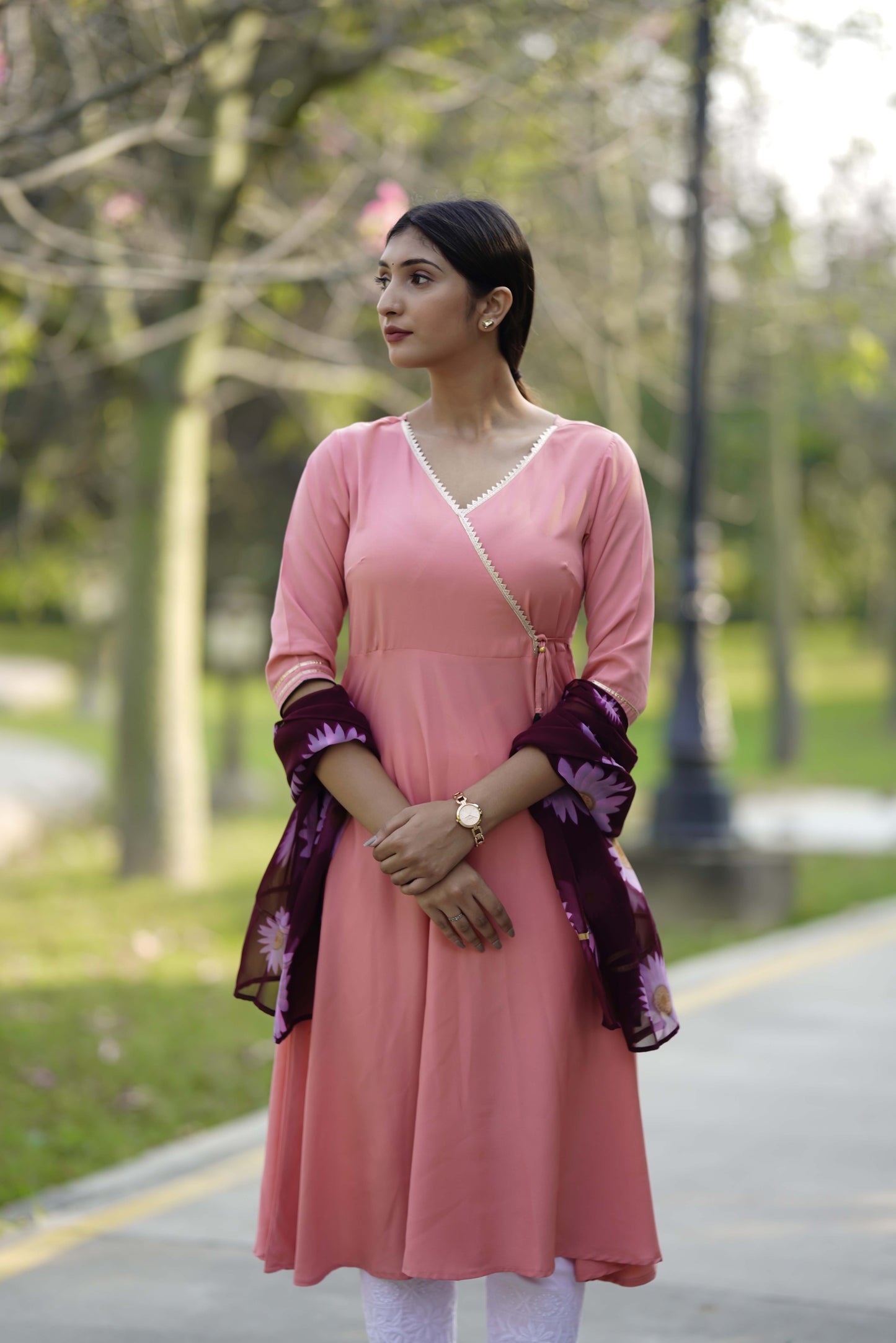 Women Crepe Kurta Dupatta Set