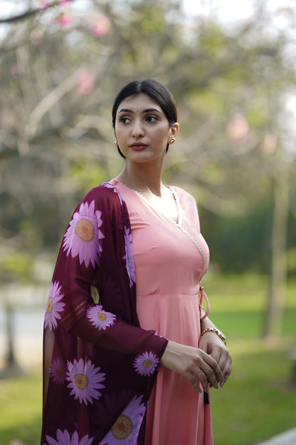 Women Crepe Kurta Dupatta Set