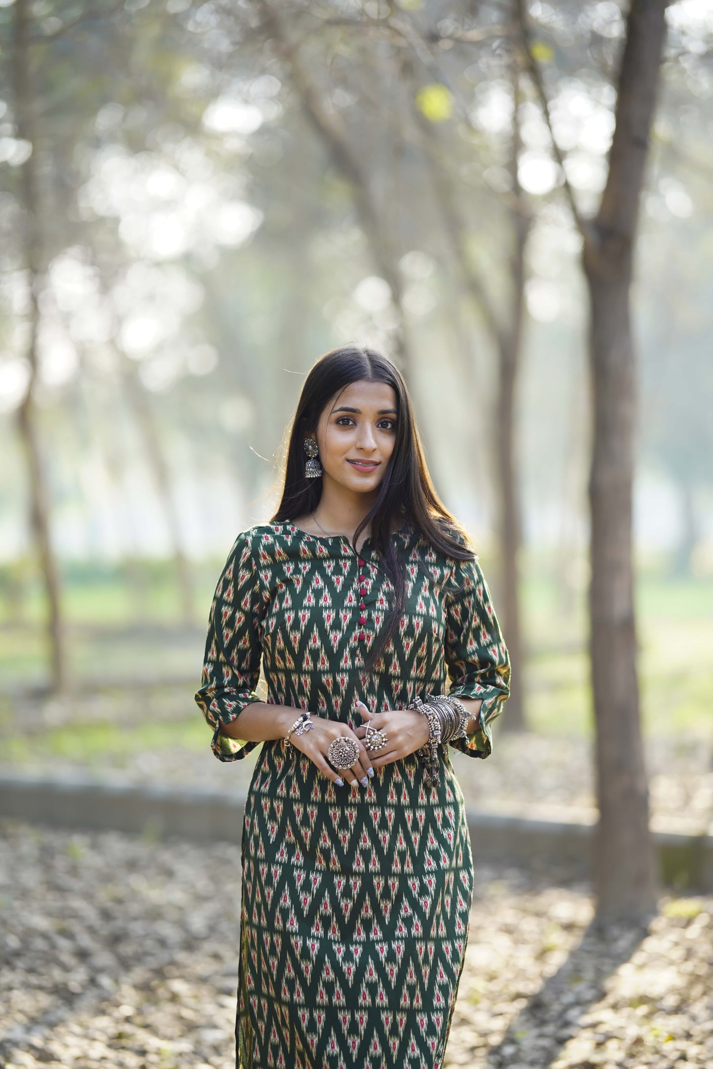 Printed Varnari Elite Green White Combo