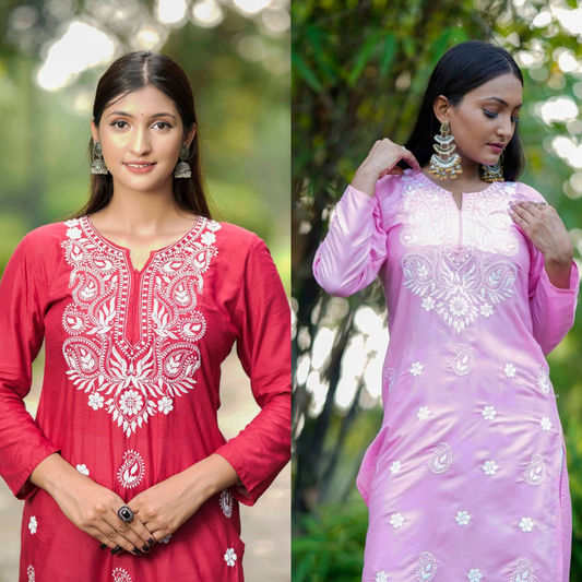 LUCKHNAVI HANDCRAFTED CHIKANKARI
