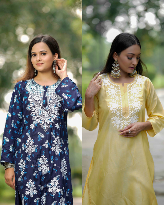 Chikankari Combo Hand Embroidered