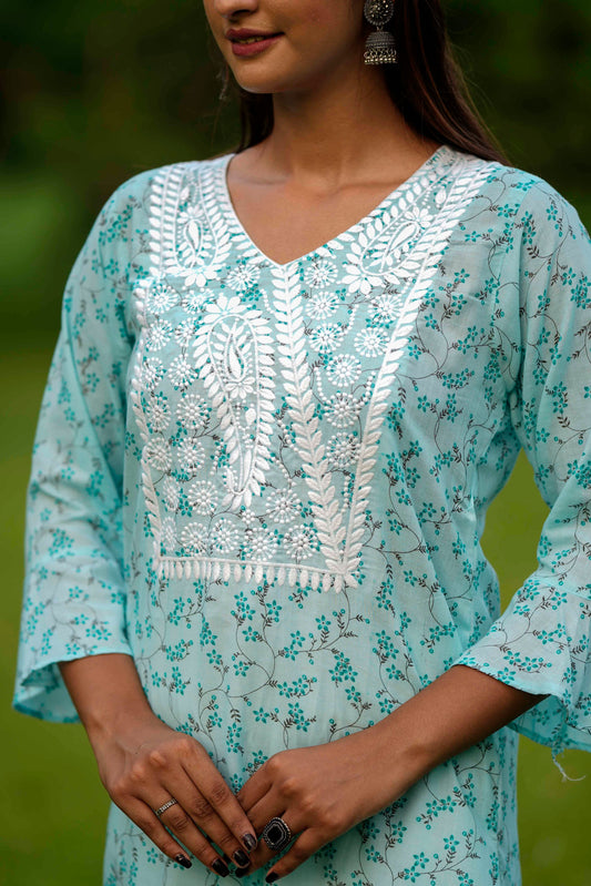 MYSTIC PALE BLUE MODAL KURTI